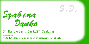 szabina danko business card