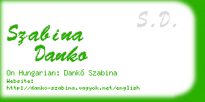 szabina danko business card